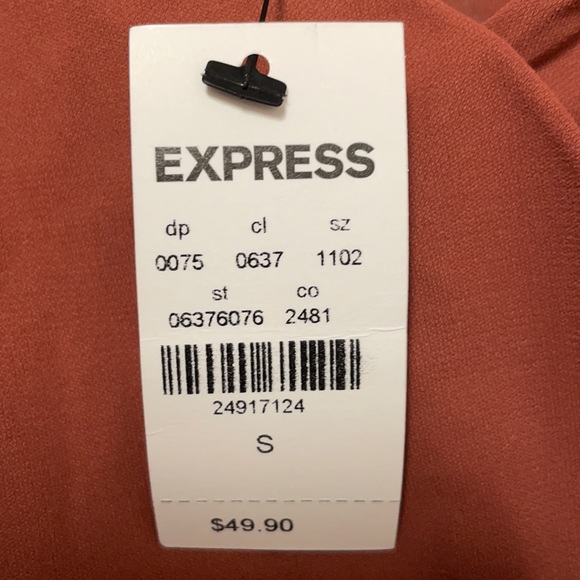 EXPRESS NWT SIZE S FAUX WRAP V-NECK PEPLUM TANK - Picture 10 of 11